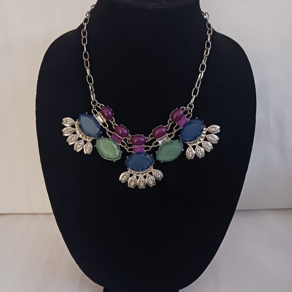 3pc Statement Necklace & Bracelets Set - Picture 2 of 10